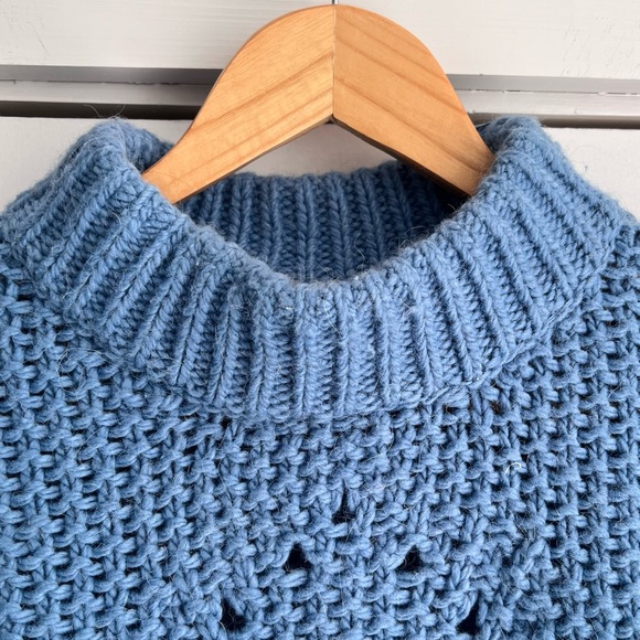 H&M Cable Knit Cornflower Blue Sweater Sz S - Picture 2 of 5